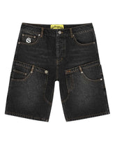 Godspeed Twin Panel Denim Shorts Black