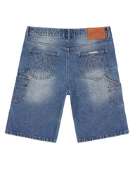 Godspeed Twin Panel Denim Shorts Blue