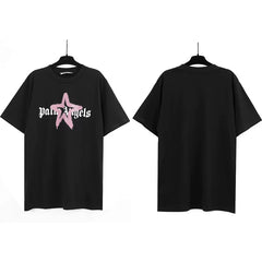 Palm Angels Graffiti Star Logo T-Shirt - Pink