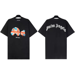 Palm Angels Union Jack Bear Graphic T-Shirt - Black