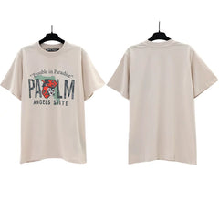 Palm Angels Trouble in Paradise State Graphic T-Shirt - Beige