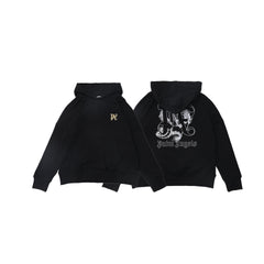 Palm Angels Dragon Graphic Back Print Hoodie - Black