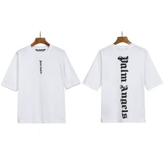 Palm Angels Vertical Gothic Logo T-Shirt - White