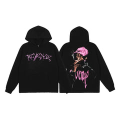 Revenge Pink Carti Smoker Arch Logo Pullover Hoodie