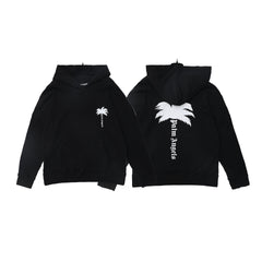 Palm Angels Palm Tree & Logo Back Print Hoodie - Black
