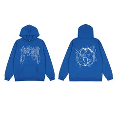 Revenge Earth Lightning Arch Logo Pullover Hoodie Blue