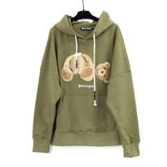 Palm Angels Classic Bear Hoodie - Military Green