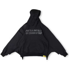 That's A Awful Lot Of Cough Syrup Small Back Logo Hoodie - Black
