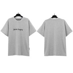 Palm Angels Classic Small Gothic Logo T-Shirt - Heather Grey
