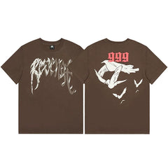 Revenge x Juice WRLD Brown 999 & Doves Short Sleeve T-Shirt