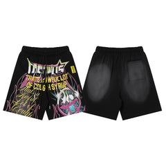 That's A Awful Lot Of Cough Syrup ALOCS Tribale Sweatshorts - Black / Multi