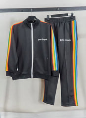 Palm Angels Rainbow Track Jacket & Pants Set - Black