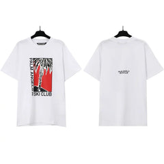 Palm Angels Ski Club Framed Palm Graphic T-Shirt - White