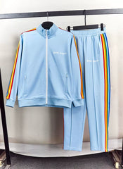 Palm Angels Rainbow Track Jacket & Pants Set - Light Blue