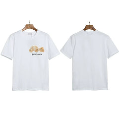 Palm Angels Small Bear Chest Logo T-Shirt - White