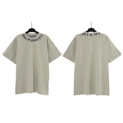 Palm Angels Neckline Collar Logo T-Shirt - Sage Green/Miami