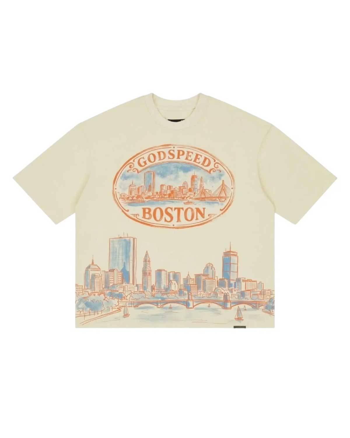 Godspeed Boston Skyline Tee Bone