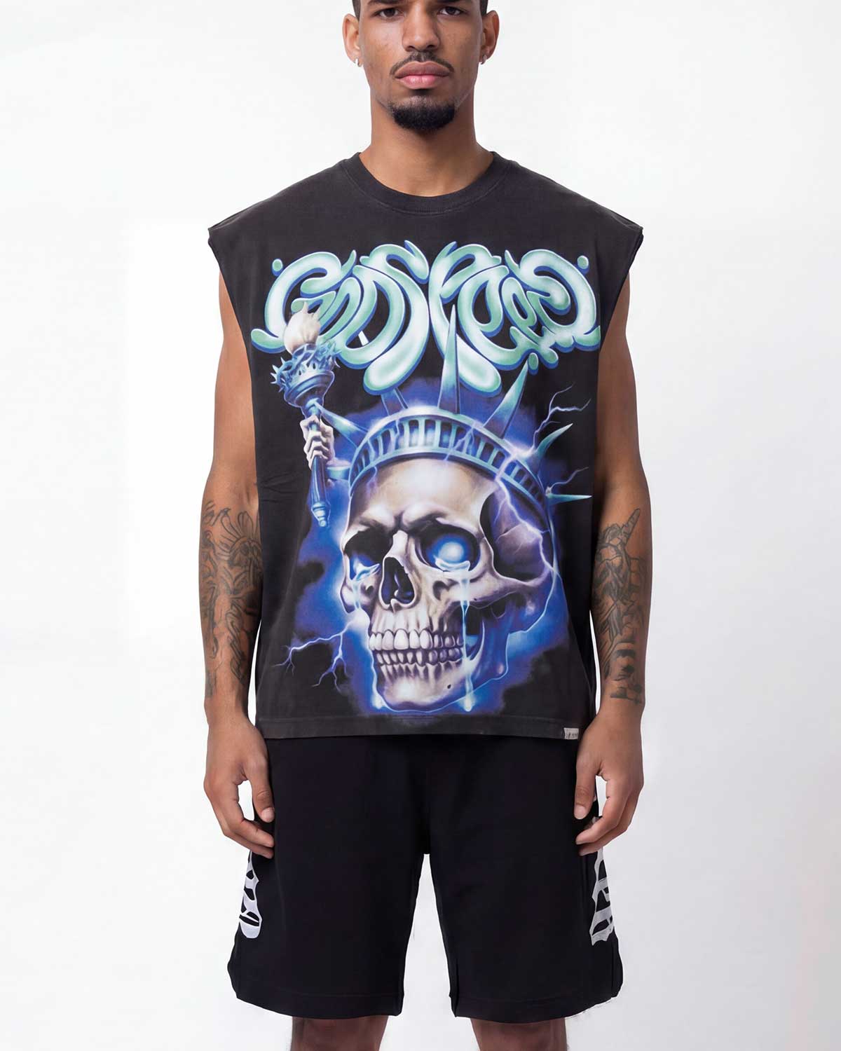 Godspeed Liberty Tears Sleeveless Tee Black