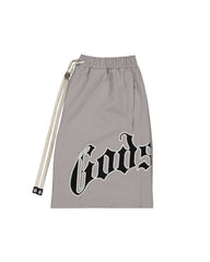Godspeed OG Logo Nylon Shorts Grey