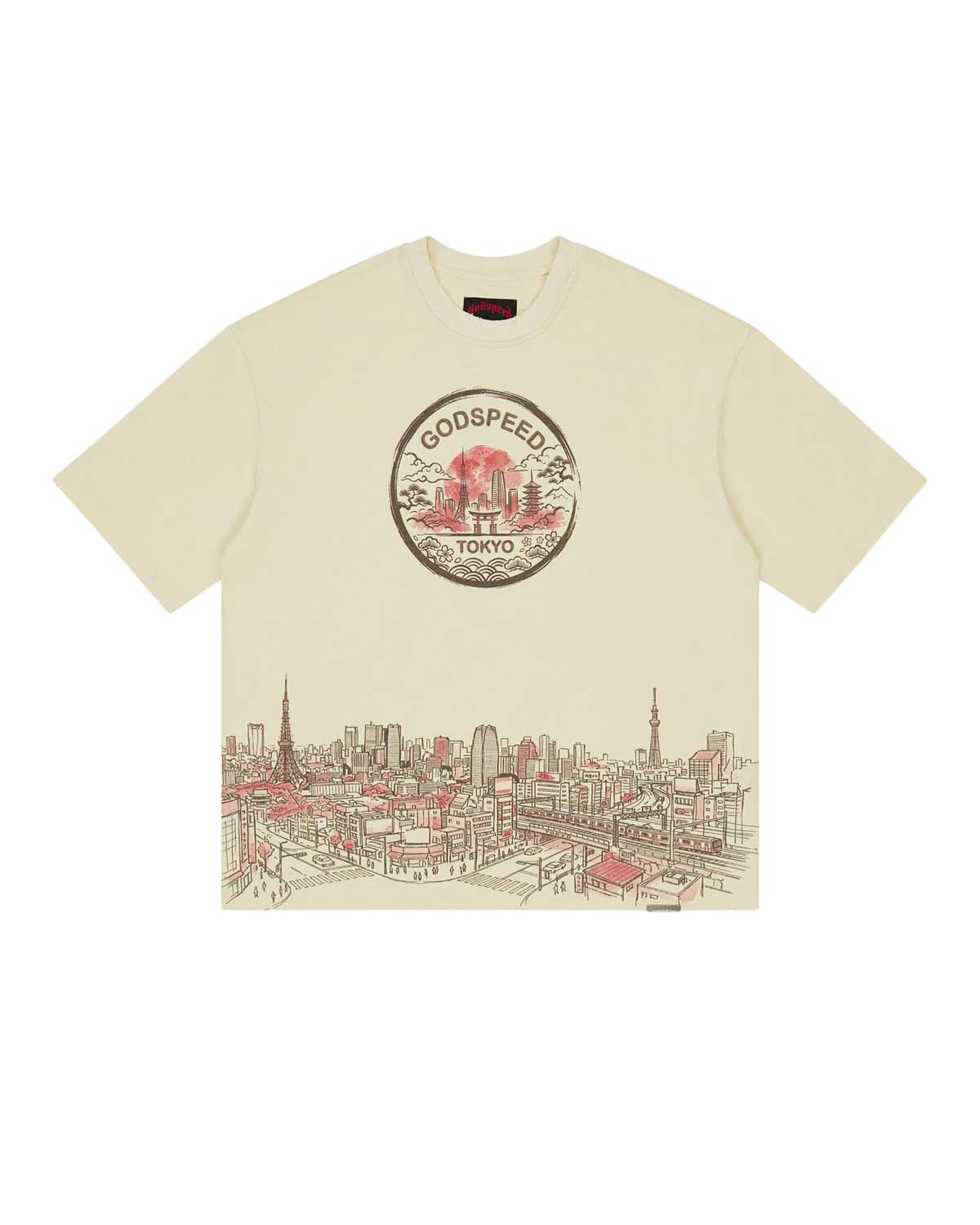 Godspeed Tokyo Skyline Tee Bone