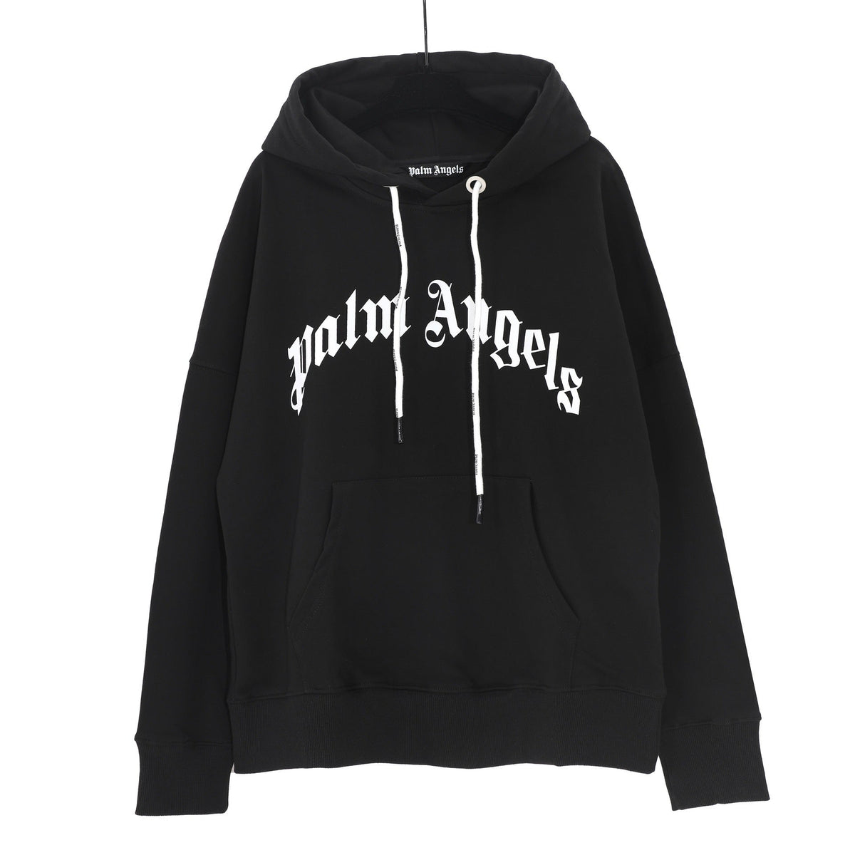 Palm Angels Arched Logo Hoodie - Black/White