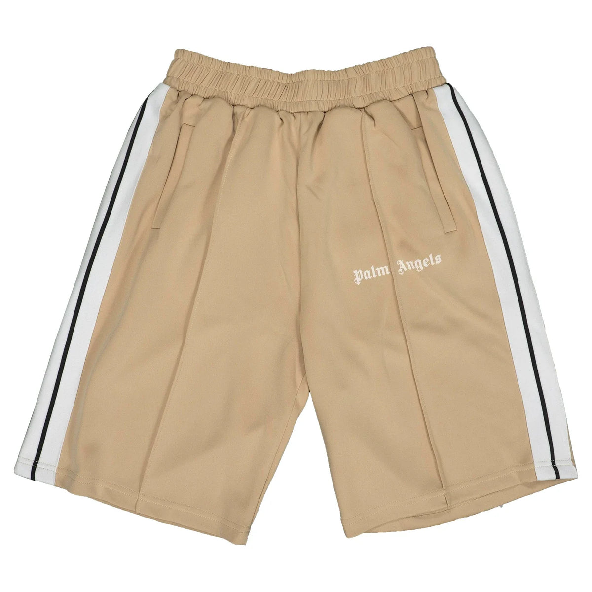 Palm Angels Classic Track Shorts - Khaki/White