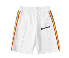 Palm Angels Rainbow Track Shorts - White