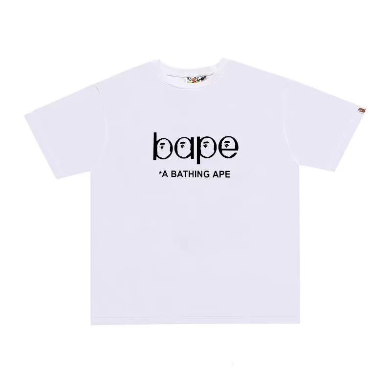 BAPE Style Lettering Logo Short-Sleeve Tee - White