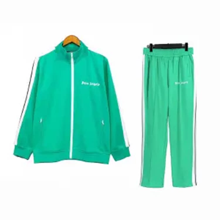 Palm Angels Classic Track Jacket & Pants Set - Emerald Green/White