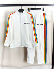 Palm Angels Rainbow Track Jacket & Pants Set - White