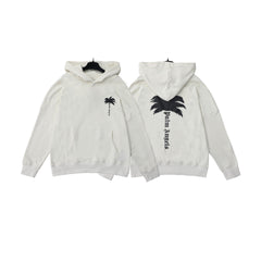 Palm Angels Palm Tree & Logo Back Print Hoodie - Off-White