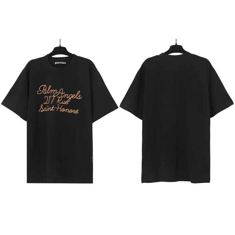 Palm Angels Saint-Honoré Script Logo T-Shirt - Black