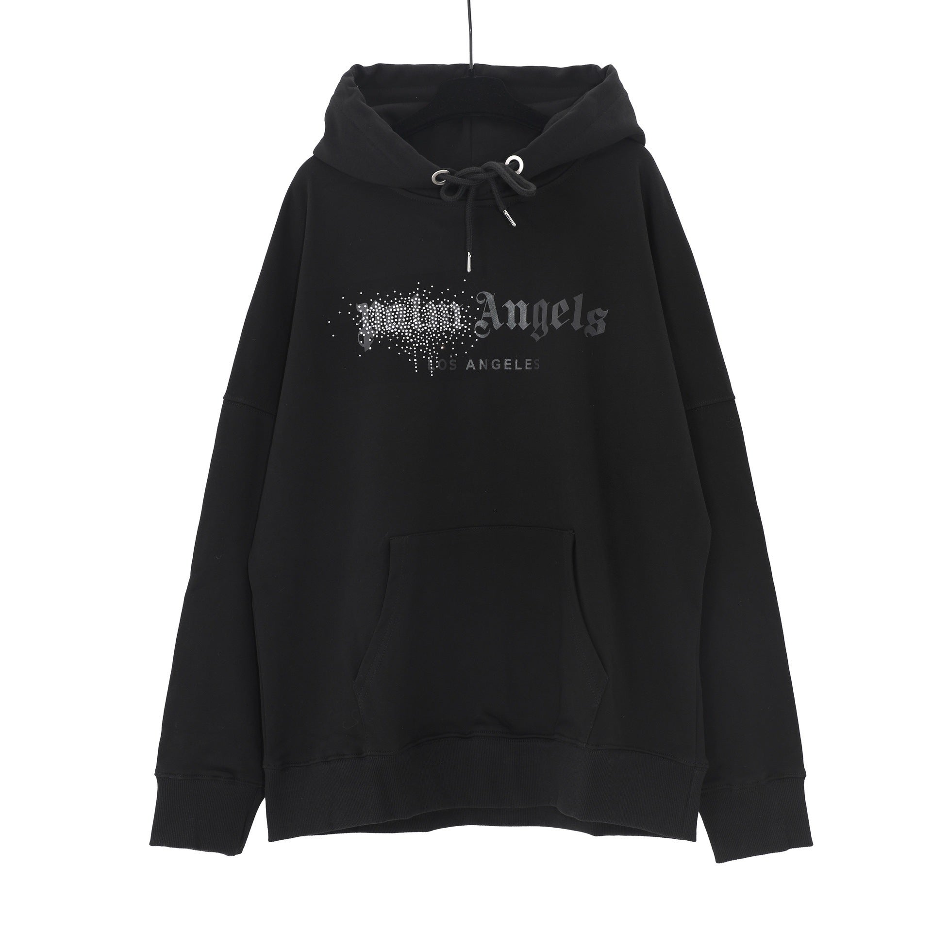 Palm Angels Spray Bleach Logo Hoodie - Black