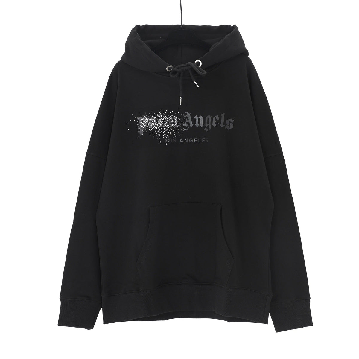Palm Angels Spray Bleach Logo Hoodie - Black