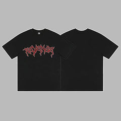 Revenge Outline Arch Logo Short Sleeve T-Shirt  Black
