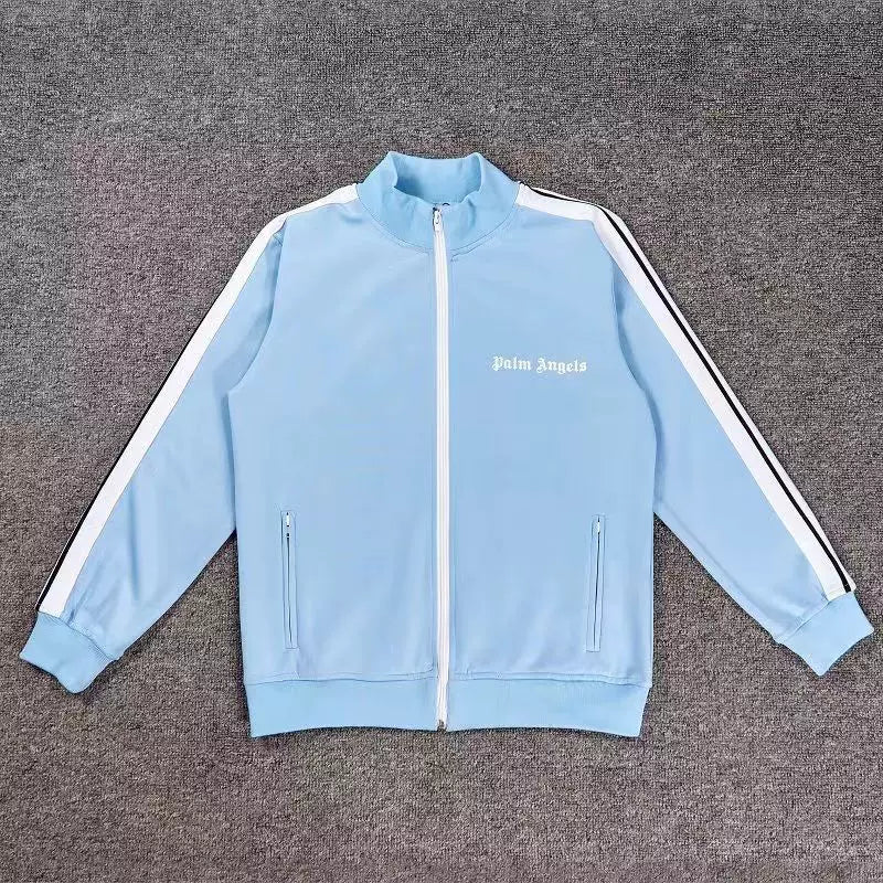 Palm Angels Classic Track Jacket - Light Blue/White