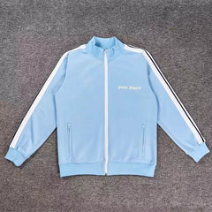 Palm Angels Classic Track Jacket - Light Blue/White