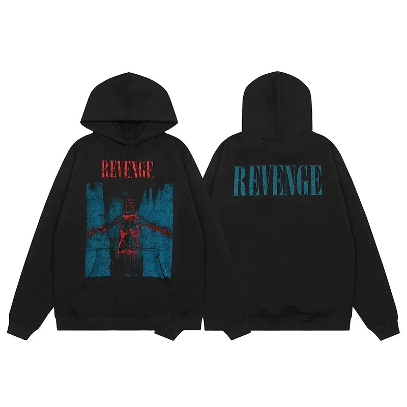 Revenge Black Anatomy Graphic Pullover Hoodie