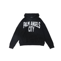 Palm Angels City Arch Logo Hoodie - Black