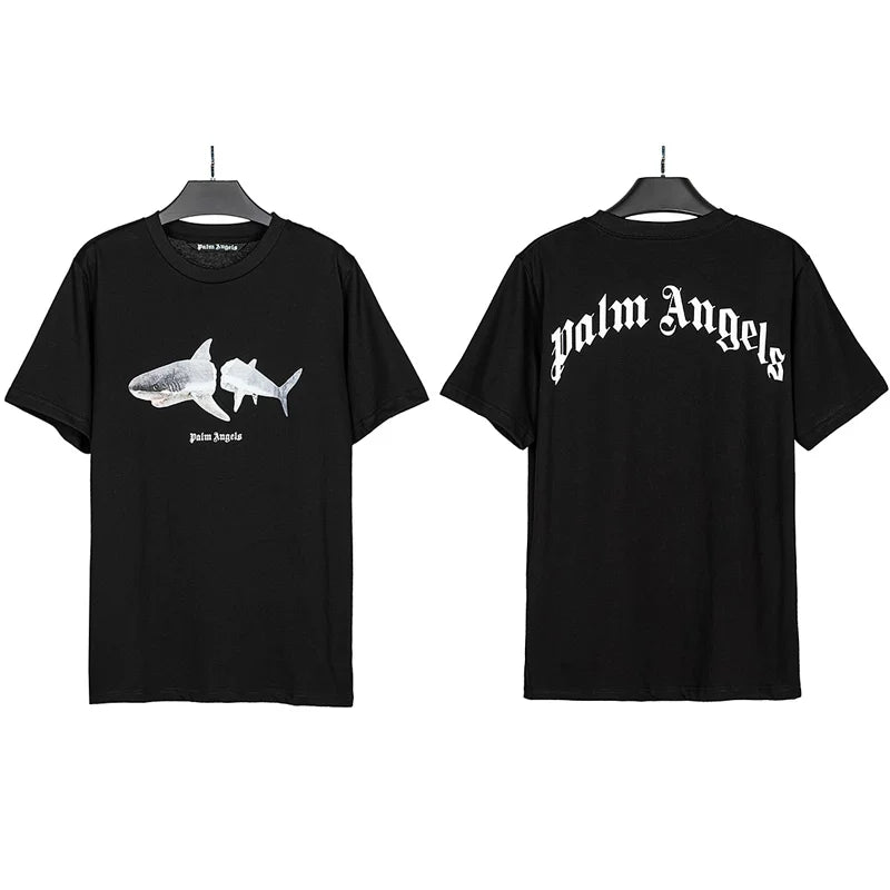 Palm Angels Double Shark Graphic T-Shirt - Black