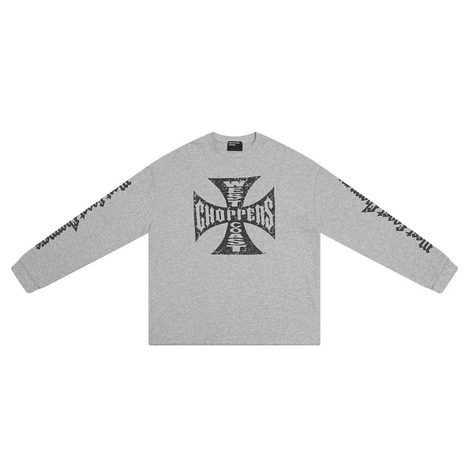 West Coast Choppers Cross Print ERD Stylist Same Style Waffle Sanskrit Long Sleeve (3)