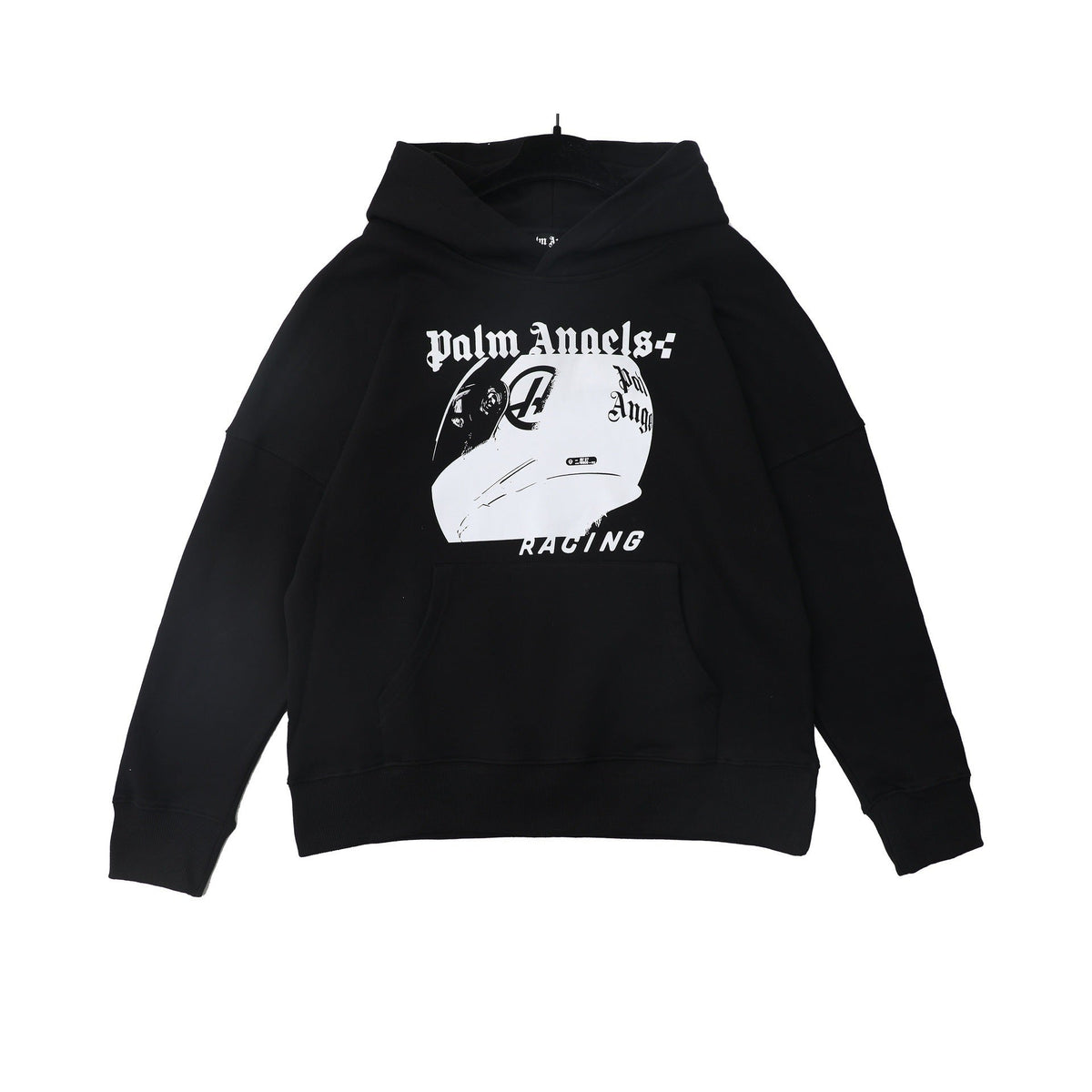 Palm Angels Racing Helmet Graphic Hoodie - Black