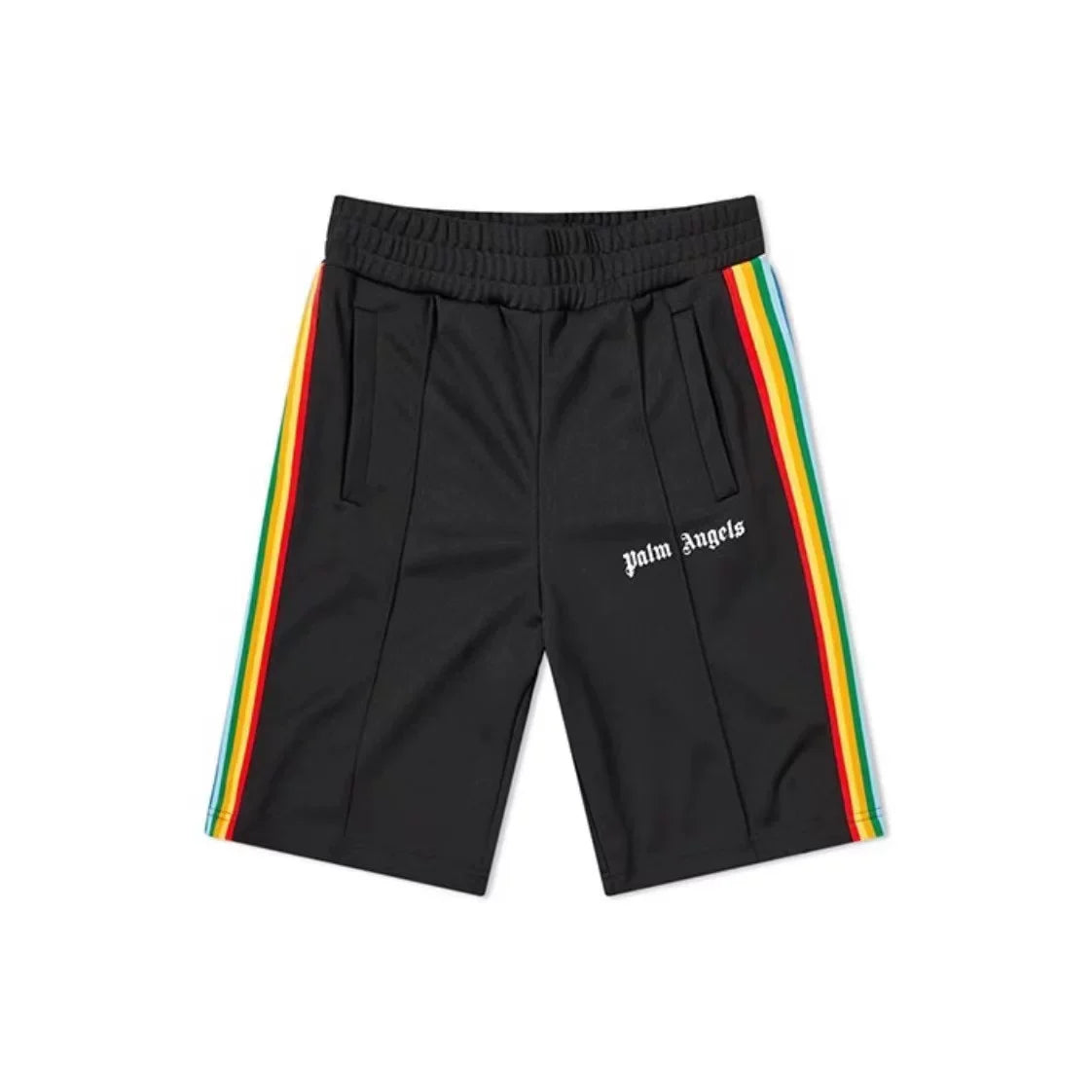 Palm Angels Rainbow Track Shorts - Black