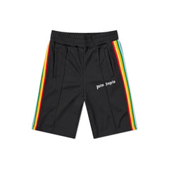 Palm Angels Rainbow Track Shorts - Black
