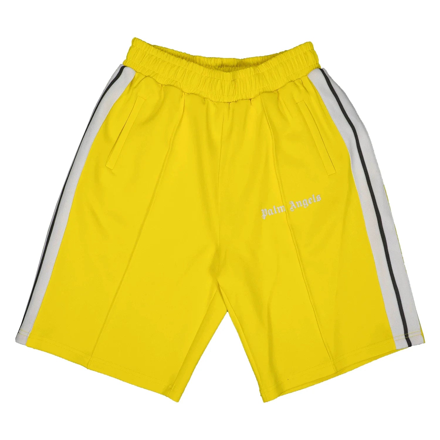 Palm Angels Classic Track Shorts - Yellow/White