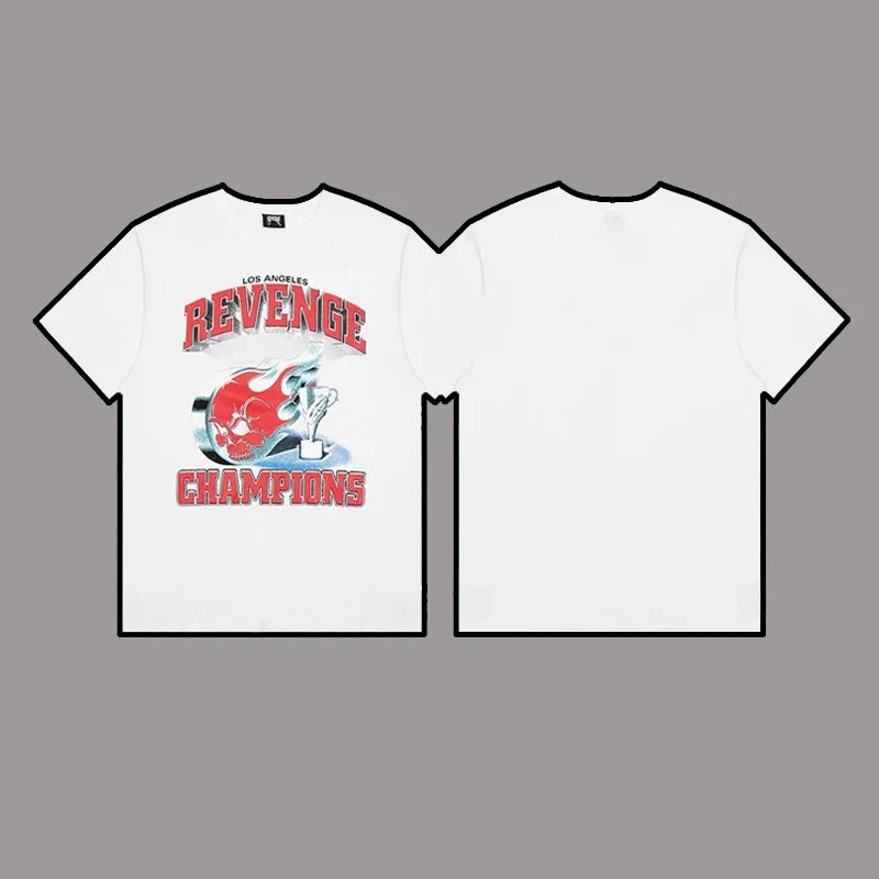 Revenge Champions Graphic Short Sleeve T-Shirt White