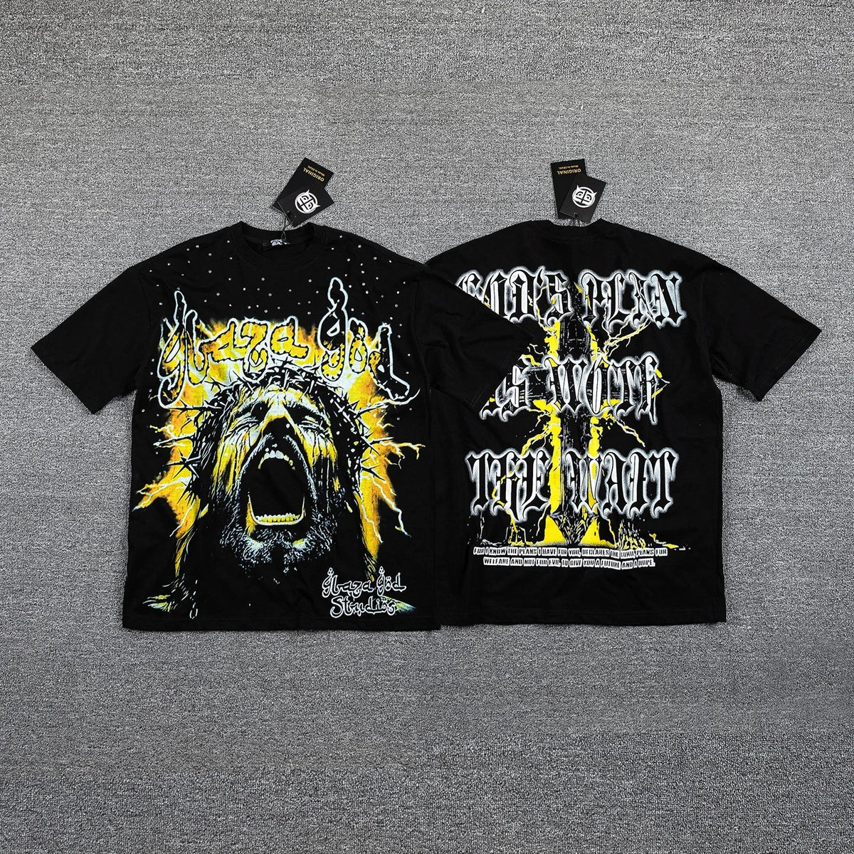 Men's Vintage Graphic Oversized T-Shirt – Dragon Print Streetwear Double-Sided Casual Tee