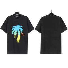 Palm Angels Gradient Palm Tree Graphic T-Shirt - Black