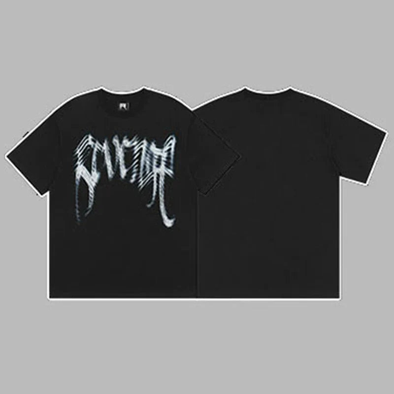 Revenge Motion Blur Arch Logo Short Sleeve T-Shirt Black