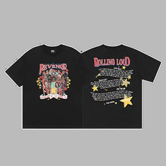 Revenge x Rolling Loud Festival Graphic Short Sleeve T-Shirt Black